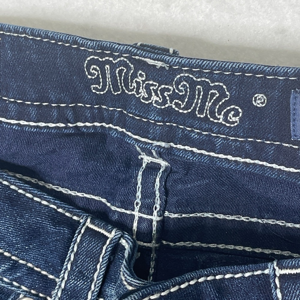 Miss Me Red Aztec Accent Jewel Bootcut Lowrise Jeans Size 29 Sequin Rhinestone - Picture 11 of 11